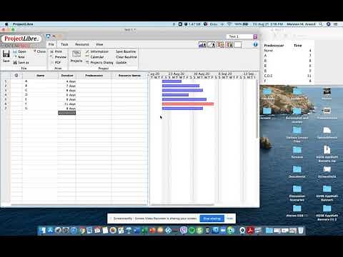 How to create GANTT Chart and Critical Path in Project Libre