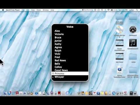 how to use voice over in mac os 10 snow leperd