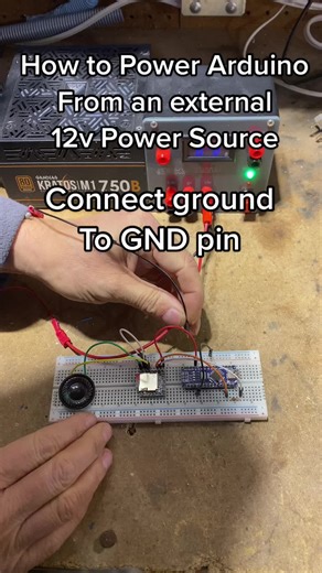 How to power an Arduino from an external 12v Power Source #arduino #12v #mp3
