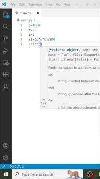 Simple Interest Program in Python 🐍 | Easy Formula #Shorts | ICNT Coding Gyan