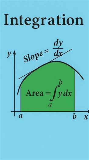 Basic Integration Explained in 60 Seconds! 📘 | Understand the Area Under the Curve”#math #shorts