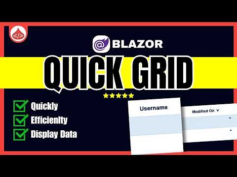 Blazor Quick Grid - How to Create Table in Blazor