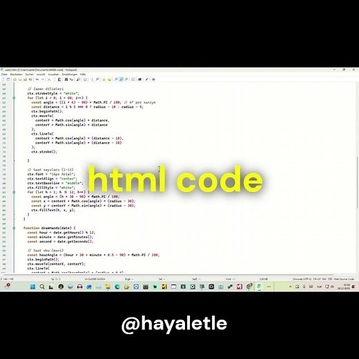 Yazılım Sazkomando Analog Saati html code #html #php #python #c #c+ #software #analogsaati