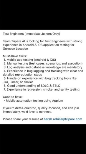 Remote | Manual Testing | Automation Testing | API | Playwright | Mobile Testing | Jobs | 0 to 9 exp