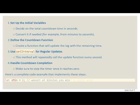 Creating a Countdown with JavaScript