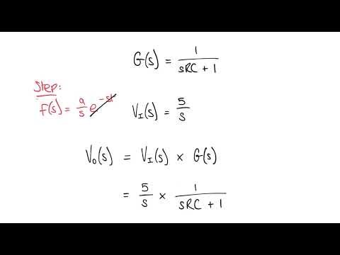 First Order System Models - Example 1: RC Circuit (Step Input)