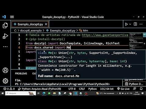 Python - Relatórios em Word usando modelo DocxTpl