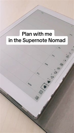 Testing planner setups in my new Supernote Nomad. I’m hoping to use it for work planning, but I may need to add my own templates. Have you picked your 2025 planners yet? #supernotenomad #einktablet #handwriting #digitalplanner