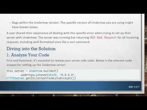 Troubleshooting 400 Bad Request in Undertow Core HTTPS Server