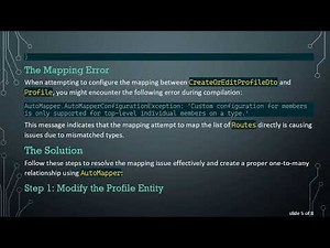 Understanding AutoMapper for One-to-Many Relationships in EF Core