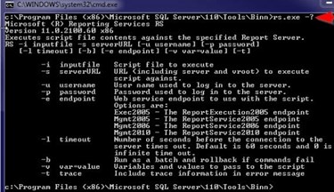 SSRS RS.EXE Utility