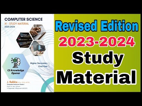 11th computer science revised edition English and Tamil medium study material 2023-2024