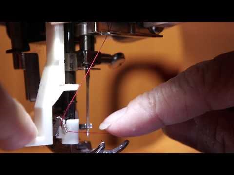 HOW TO USE THE AUTOMATIC NEEDLE THREADER ON A SINGER SEWING MACHINE 4166 tutorial