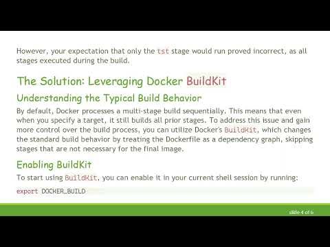 Properly Utilize Docker Multi-Stage Builds with BuildKit