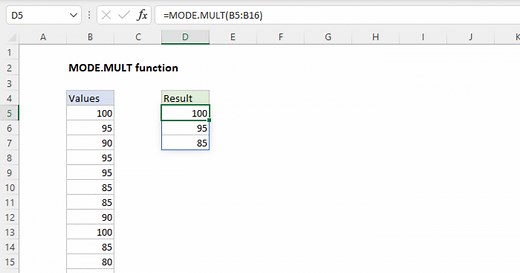 MODE.MULT Function
