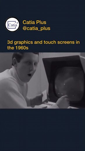 Engineering Community 🌎Catia+ on Instagram: "💡 Did you know? As early as the 1960s, researchers were already experimenting with technology like touch screens and even 3D graphics. In this 1967 BBC news footage, a device called the light pen allowed users to draw directly on a screen and instantly see their designs rendered in 3D. 🔍✨ At the time, this innovation was limited to research labs and military projects. But as computing power grew, so did the possibilities — paving the way for the ad