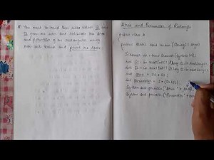 Area and Perimeter of Rectangle | Java