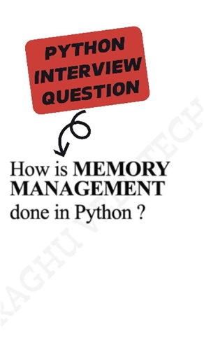 Python Memory Management Explained | Python Interview Question #pythoninterview #pythonprogramming
