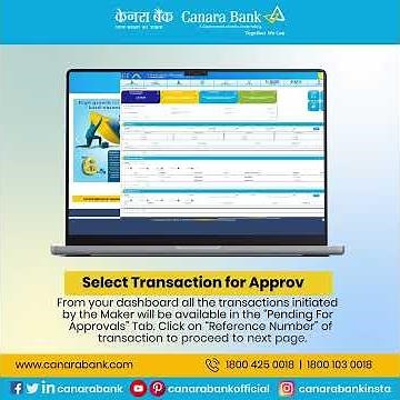 Canara Bank | Corporate Internet Banking Tutorial Using Maker & Checker