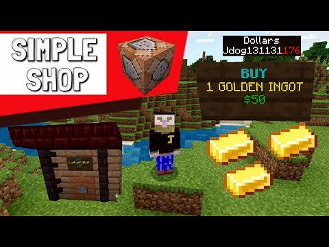How to Make a Shop to Buy Items. Minecraft Bedrock - Command Blocks