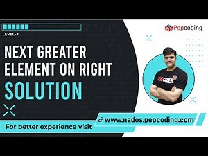 Next Greater element on the right | Solution