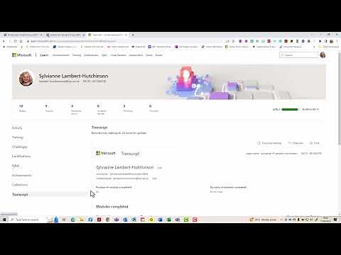 How to copy a link to your Microsoft Learn Transcript