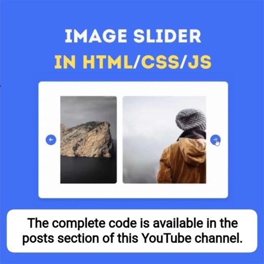 🖼 Image Slider #css #javascript #html #coding #webdevelopment #animation #how #tips #photo #ai #full