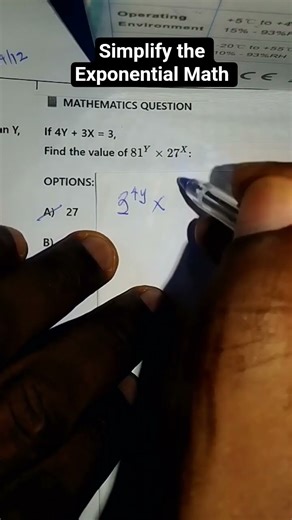 Simplify the Exponential Math Expression #maths #highschoolmath #mathproblem #basicproblems
