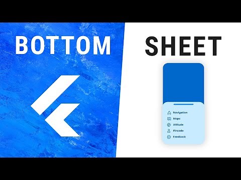 Flutter BottomSheet Widget