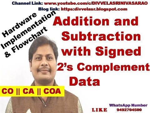 Addition and Subtraction with Signed 2's Complement Data || Flowchart & Hardware Implementation