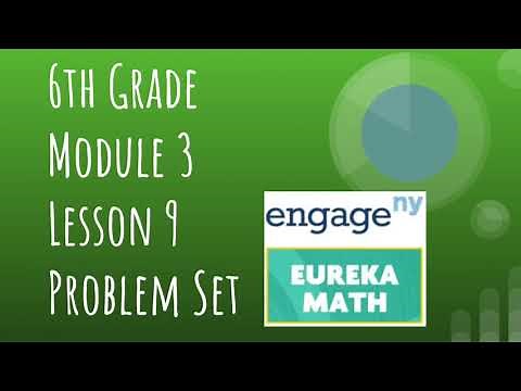 Engage NY // Eureka Math Grade 6 Module 3 Lesson 9 Problem Set