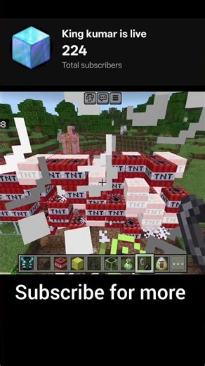 day 5 of exploding one tnt per subscriber I get in Minecraft
