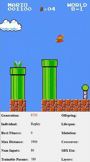 Genetic Algorithm Learns How To Play Super Mario Bros!