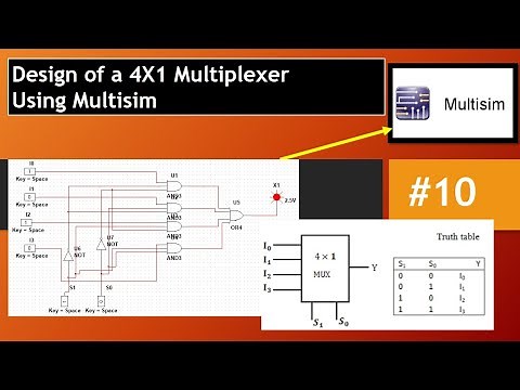 Design of a 4X1 Multiplexer Using Multisim || Digital Electronics || Combinational Circuits