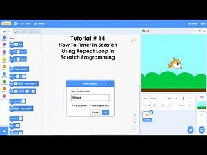 How to implement timer in scratch using loop | Tutorial # 14