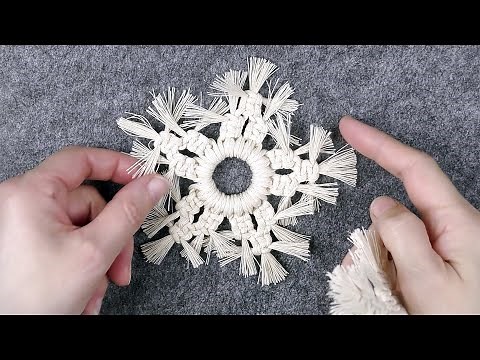 The Easiest Macrame SNOWFLAKE DIY for Beginners | EASY CRAFTS