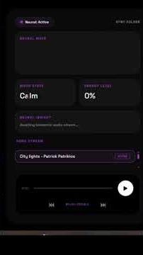 AI Music Player with Neon Glass UI | Audio-Reactive Wave + Real-Time Analytics
