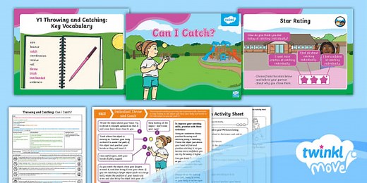 Year 1 PE Throwing and Catching: Lesson 3 - Catching