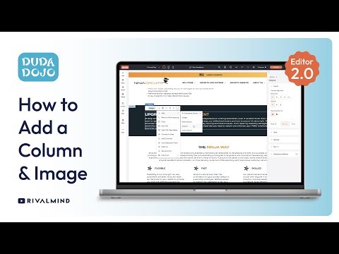How to Add a Column and Image in Duda Editor 2.0