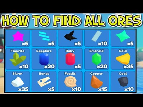 WHERE TO FIND ALL ORES IN MINING SIMULATOR 2 (Ore guide)
