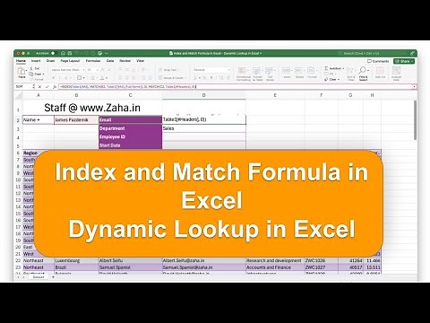 Index and Match Formula in Excel - Dynamic Lookup in Excel
