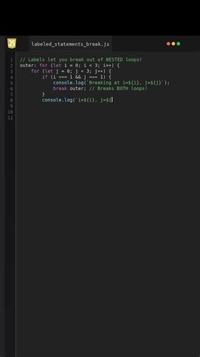 Labels Let You BREAK NESTED Loops?! #codingtips