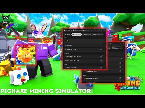 EXTREMELY OP SCRIPT PICKAXE MINING SIMULATOR PASTEBIN AUTO MINE | HATCH | TELEPORT | COLLECT | MORE!