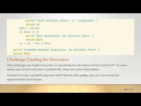 Finding the Root of Non-Linear Equations with Python's Newton Method