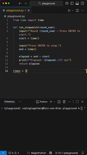 1.5K views · 29 reactions | Simple Stopwatch in Python - Python for Beginners #python #coding #programming | Laskenta Technologies Limited | Facebook
