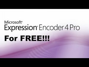 Tutorial: How to download microsoft expression encoder 4 pro for FREE!!!