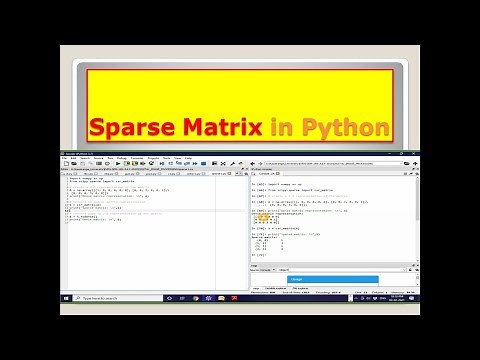 HOW TO CREATE A SPARSE MATRIX IN PYTHON ?
