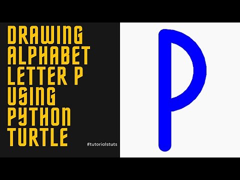 Drawing Alphabet Letter P USING Python Turtle | Tutorials Tuts