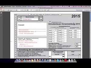 Umsatzsteuervoranmeldung ausfüllen, Beispiel, Freiberufler