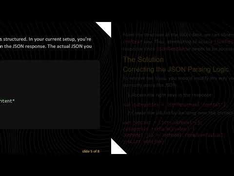 Fixing the NoSuchMethodError in Flutter: Understanding JSON Parsing